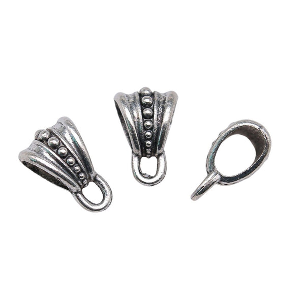 WYSIWYG 10pcs 16x10mm Spacers Beads Big Hole Beads Bails Connector Bail Beads European Bail Beads