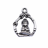 WYSIWYG 10pcs 16x12mm Antique Silver Color Buddha Charms Pendant For Jewelry Making DIY Jewelry Findings