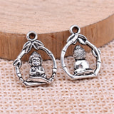 WYSIWYG 10pcs 16x12mm Antique Silver Color Buddha Charms Pendant For Jewelry Making DIY Jewelry Findings