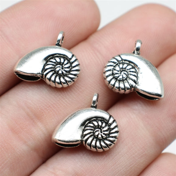 WYSIWYG 10pcs 16x12mm Conch Charms Antique Silver Color For Jewelry Making Zinc Alloy Charms Pendant DIY Jewelry Findings