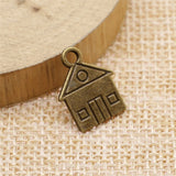 WYSIWYG 10pcs 16x12mm Double Sided House Charms For Jewelry Making Vintage Jewelry Findings