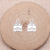 WYSIWYG 10pcs 16x12mm Double Sided House Charms For Jewelry Making Vintage Jewelry Findings