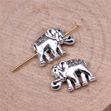 WYSIWYG 10pcs 16x12mm Elephant Beads For Jewelry Making DIY Bracelet Making Antique Silver Color