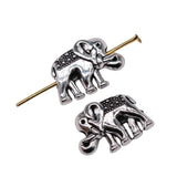 WYSIWYG 10pcs 16x12mm Elephant Beads For Jewelry Making DIY Bracelet Making Antique Silver Color