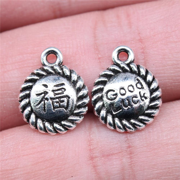 WYSIWYG 10pcs 14x17mm Round Hook Charms Pendants For Jewelry