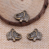 WYSIWYG 10pcs 16x13mm Elephant Charms DIY Jewelry Findings Antique Silver Color Antique Bronze Color For Jewelry Making