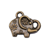WYSIWYG 10pcs 16x13mm Elephant Charms DIY Jewelry Findings Antique Silver Color Antique Bronze Color For Jewelry Making