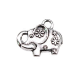 WYSIWYG 10pcs 16x13mm Elephant Charms DIY Jewelry Findings Antique Silver Color Antique Bronze Color For Jewelry Making