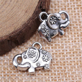 WYSIWYG 10pcs 16x13mm Elephant Charms DIY Jewelry Findings Antique Silver Color Antique Bronze Color For Jewelry Making