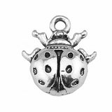 WYSIWYG 10pcs 16x14mm Insect Ladybug Charm Pendants For Jewelry Making Antique Silver Color Ladybug Pendants Charm Ladybug EF3867