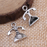 WYSIWYG 10pcs 16x14mm Telphone Charms Antique Silver Color Pendant Charms Jewelry Findings For Jewelry Making