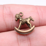 WYSIWYG 10pcs 16x14mm Trojan Horse Charms For Jewelry Making Antique Bronze Color Charms Pendants Jewelry Accessories