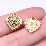 WYSIWYG 10pcs 16x15mm Heart Shaped Eyes Charms Pendant For Jewelry Making DIY Jewelry Findings