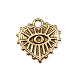 WYSIWYG 10pcs 16x15mm Heart Shaped Eyes Charms Pendant For Jewelry Making DIY Jewelry Findings