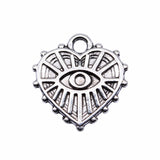 WYSIWYG 10pcs 16x15mm Heart Shaped Eyes Charms Pendant For Jewelry Making DIY Jewelry Findings