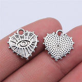 WYSIWYG 10pcs 16x15mm Heart Shaped Eyes Charms Pendant For Jewelry Making DIY Jewelry Findings
