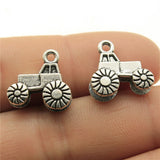 WYSIWYG 10pcs 16x15mm Truck Charms Antique Silver Color Pendant Charms For Jewelry Making Jewelry Findings EF3748