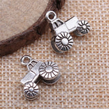 WYSIWYG 10pcs 16x15mm Truck Charms Antique Silver Color Pendant Charms For Jewelry Making Jewelry Findings EF3748