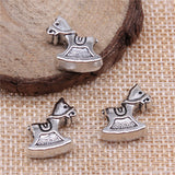 WYSIWYG 10pcs 16x15x6mm Trojan European Big Hole Beads For Bracelet Making DIY Jewelry Making Antique Silver Color