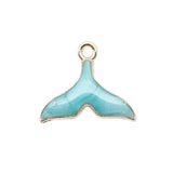 WYSIWYG 10pcs 16x17mm 4 Colors Enamel Whale Tail Charms Pendant For DIY Jewelry Making Handmade Jewelry Craft Findings