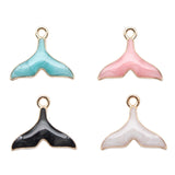WYSIWYG 10pcs 16x17mm 4 Colors Enamel Whale Tail Charms Pendant For DIY Jewelry Making Handmade Jewelry Craft Findings