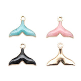 WYSIWYG 10pcs 16x17mm 4 Colors Enamel Whale Tail Charms Pendant For DIY Jewelry Making Handmade Jewelry Craft Findings