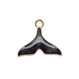 WYSIWYG 10pcs 16x17mm 4 Colors Enamel Whale Tail Charms Pendant For DIY Jewelry Making Handmade Jewelry Craft Findings