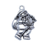 WYSIWYG 10pcs 16x22mm Antique Silver Color Santa Claus Charms Pendant For DIY Jewelry Making Handmade Jewelry Craft Findings
