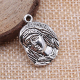 WYSIWYG 10pcs 16x23mm Nun Pendant Charms Antique Silver Color For Jewelry Making Zinc Alloy Jewelry Findings