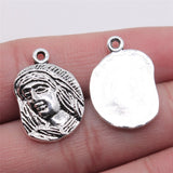 WYSIWYG 10pcs 16x23mm Nun Pendant Charms Antique Silver Color For Jewelry Making Zinc Alloy Jewelry Findings
