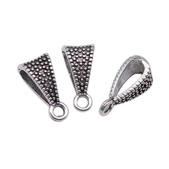 WYSIWYG 10pcs 16x8mm Bail Beads Antique Silver Color For DIY Jewelry Making Zinc Alloy Jewelry Findings Jewelry Accessories