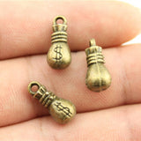 WYSIWYG 10pcs 16x8x7mm 2 Colors Antique Silver Color Antique Bronze Plated Money Bag Charm Money Lucky Charms Money Luck Charms