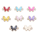 WYSIWYG 10pcs 17.5x10.4mm 8 Colors Enamel Butterfly Connector Charms Pendant For DIY Jewelry Making Handmade Jewelry Findings