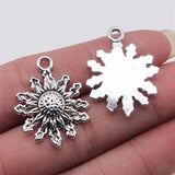 WYSIWYG 10pcs 17x13mm/22x29mm Sun Pendant Charms Antique Silver Color For Jewelry Making Zinc Alloy Jewelry Findings