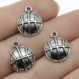 WYSIWYG 10pcs 17x13mm Basketball Charms Antique Silver Color Pendant Charms Jewelry Findings For Jewelry Making