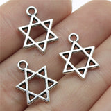 WYSIWYG 10pcs 17x13mm Hexagram Star Of David Charms Pendants For Jewelry Making DIY Jewelry Findings Jewelry Accessories