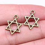 WYSIWYG 10pcs 17x13mm Hexagram Star Of David Charms Pendants For Jewelry Making DIY Jewelry Findings Jewelry Accessories