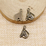 WYSIWYG 10pcs 17x13mm Horse Head Charms Pendants For Jewelry Making 2 Colors Antique Silver Plated Antique Bronze Plated