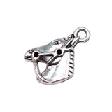 WYSIWYG 10pcs 17x13mm Horse Head Charms Pendants For Jewelry Making 2 Colors Antique Silver Plated Antique Bronze Plated