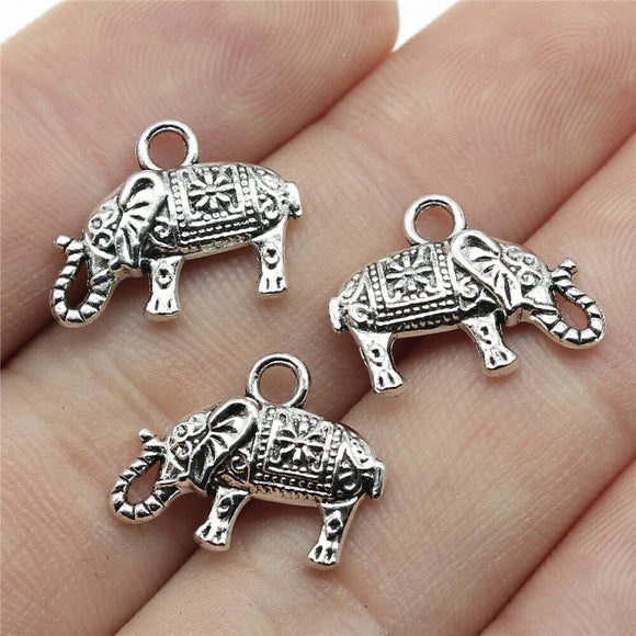 WYSIWYG 10pcs 17x13mm Small Elephant Thai Elephant Charms Pendants For Jewelry Making DIY Jewelry Findings Jewelry Accessories