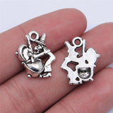 WYSIWYG 10pcs 17x14mm Antique Bronze Antique Silver Color Witch Charms For DIY Jewelry Making DIY Jewelry Findings