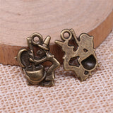 WYSIWYG 10pcs 17x14mm Antique Bronze Antique Silver Color Witch Charms For DIY Jewelry Making DIY Jewelry Findings