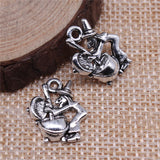 WYSIWYG 10pcs 17x14mm Antique Bronze Antique Silver Color Witch Charms For DIY Jewelry Making DIY Jewelry Findings