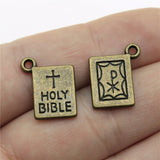 WYSIWYG 10pcs 17x14mm Charm Holi Bible 3 Colors Holi Bible Charms Holi Bible Pendant Charms For Jewelry Making