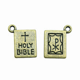 WYSIWYG 10pcs 17x14mm Charm Holi Bible 3 Colors Holi Bible Charms Holi Bible Pendant Charms For Jewelry Making