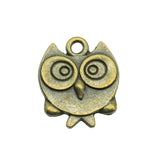 WYSIWYG 10pcs 17x14mm Double Sided Owl Pendants Owl Pendants For Jewelry Making Owl Charm Pendants