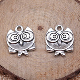 WYSIWYG 10pcs 17x14mm Double Sided Owl Pendants Owl Pendants For Jewelry Making Owl Charm Pendants