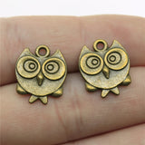 WYSIWYG 10pcs 17x14mm Double Sided Owl Pendants Owl Pendants For Jewelry Making Owl Charm Pendants