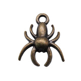 WYSIWYG 10pcs 17x14mm Spider Charms For Jewelry Making Insects Charms Antique Silver Color Antique Bronze Color Spider Charms