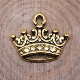 WYSIWYG 10pcs 17x15mm Antique Silver Color Antique Gold Color Crown Charms For Jewelry Making DIY Jewelry Findings